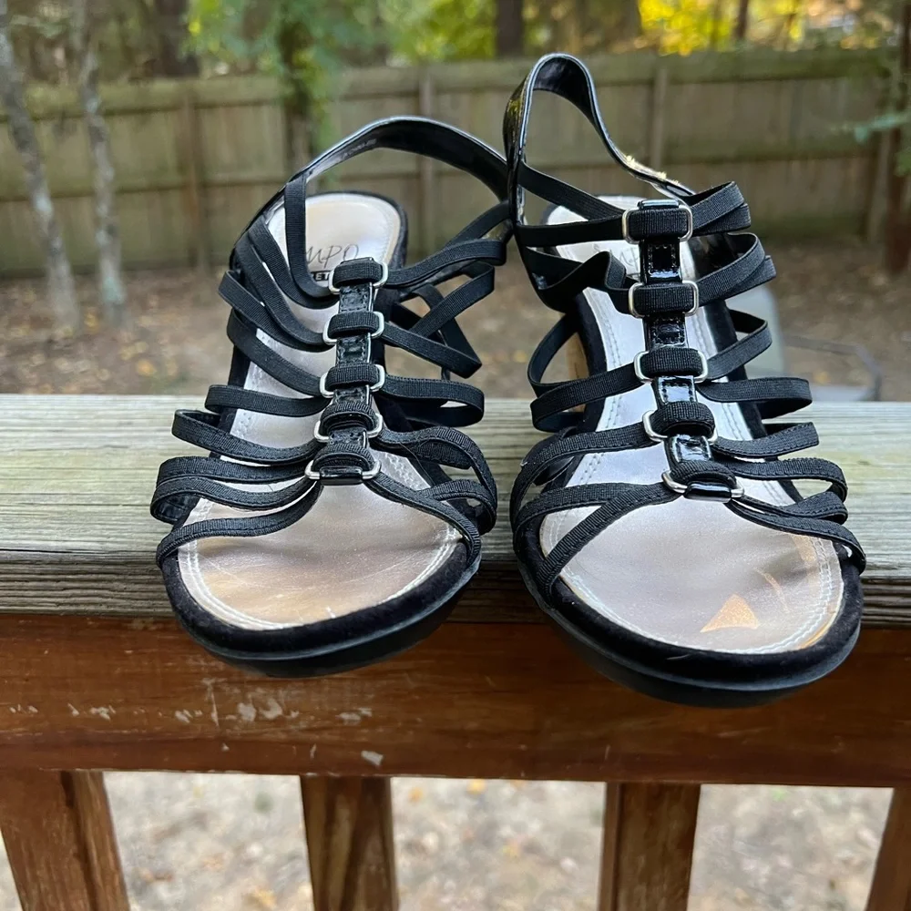 Impo Stretch Slip on Strappy Wedge Shoe size 7 1/2